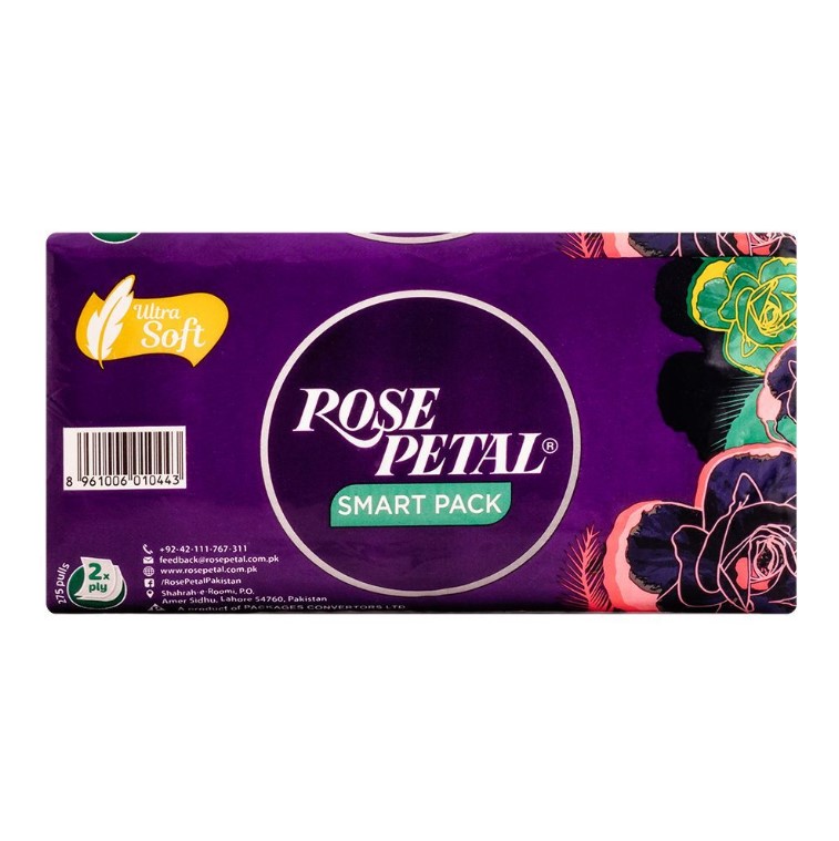 Rose Petal Ultra Soft Tissues Smart Pack, 550-Pack